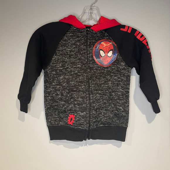 Kids Spider Man Hoodie Sweatshirt Zip-up with Hood Size 6 - Picture 1 of 8